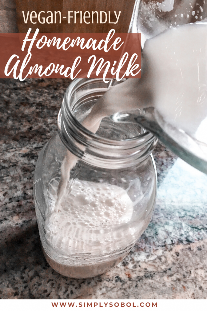 Almond milk recipe by Simply Sobol #almondmilk #recipe #howto